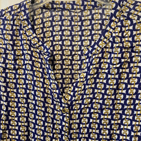 Grand and greene chain link rayon oversized blouse sz S - Picture 3 of 7